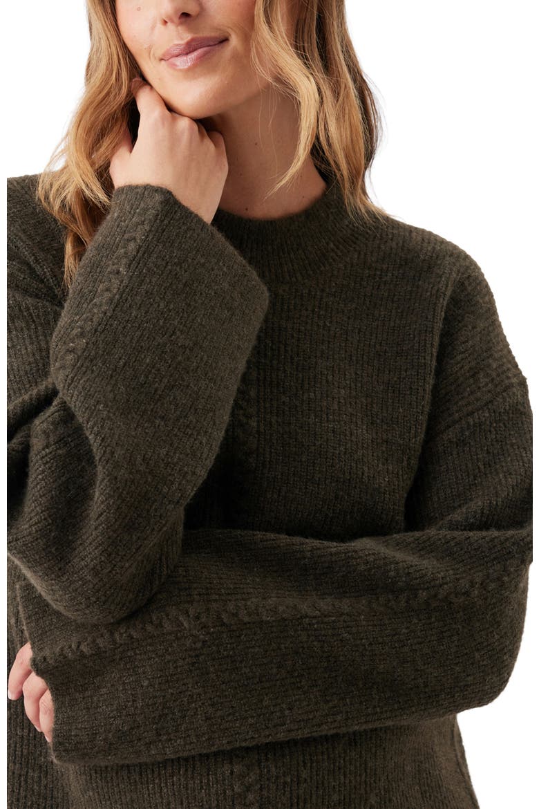 Starci Cable Long Sleeve Matertnity Sweater, Alternate, color, Khaki