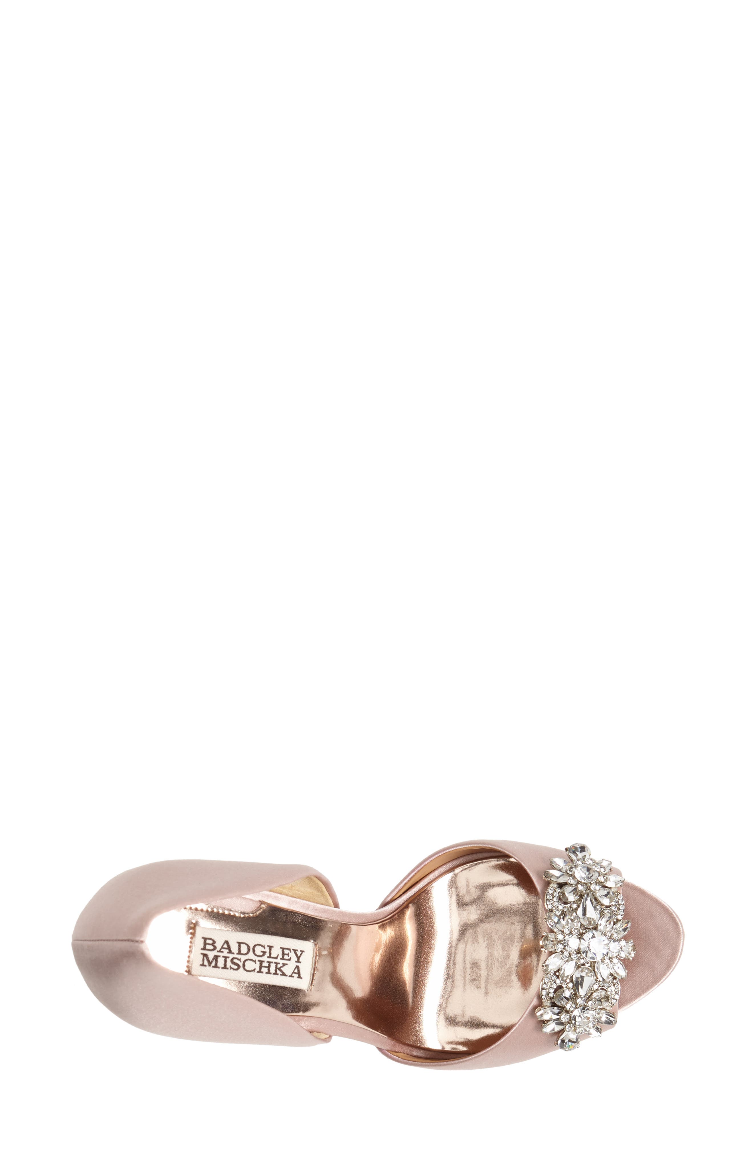 Badgley Mischka 'Giana' Satin d'Orsay Pump, Alternate, color, BLUSH