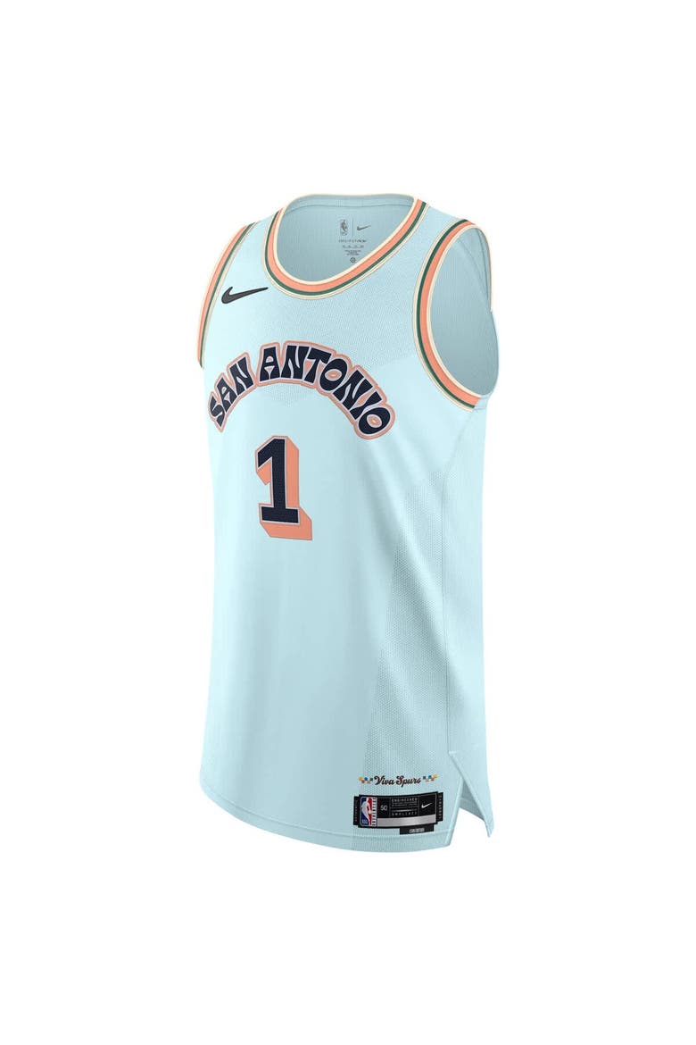 公式　Nike NBA San Antonio Spurs wembanyama Nike Men's Nike Victor Wembanyama Light Blue San Antonio Spurs