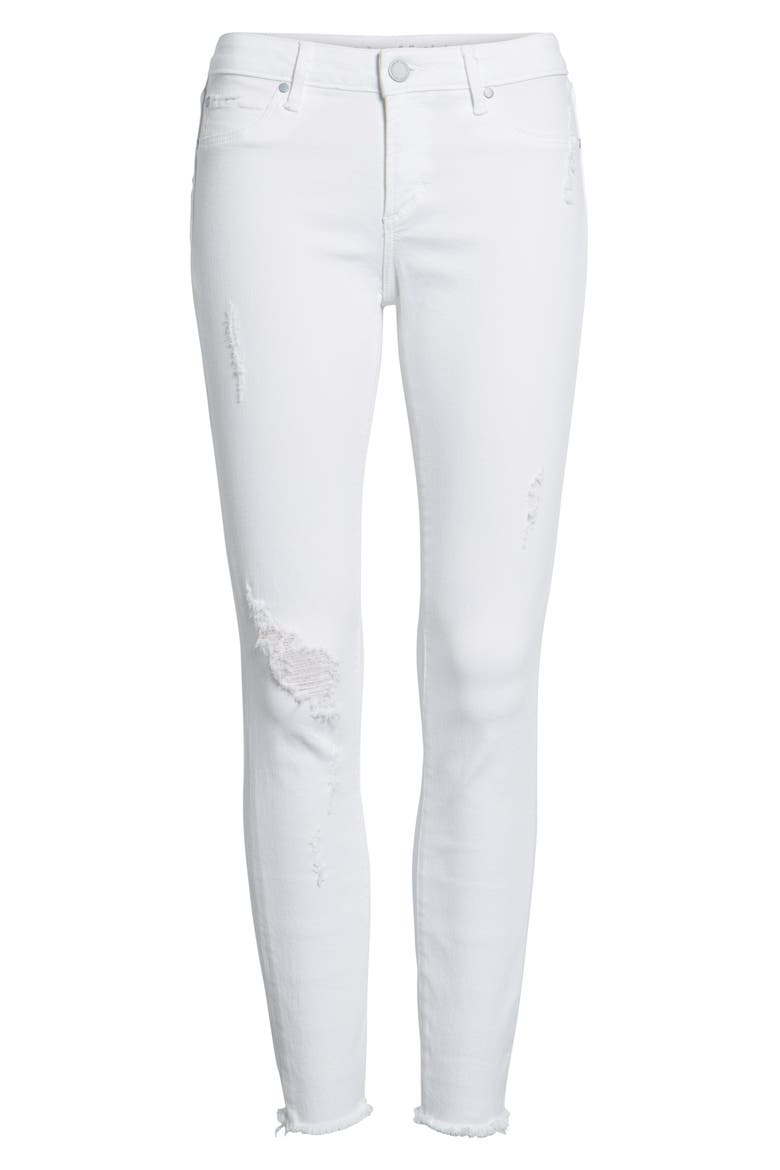 Carly Distressed Ankle Skinny Jeans, Alternate, color, CANNES