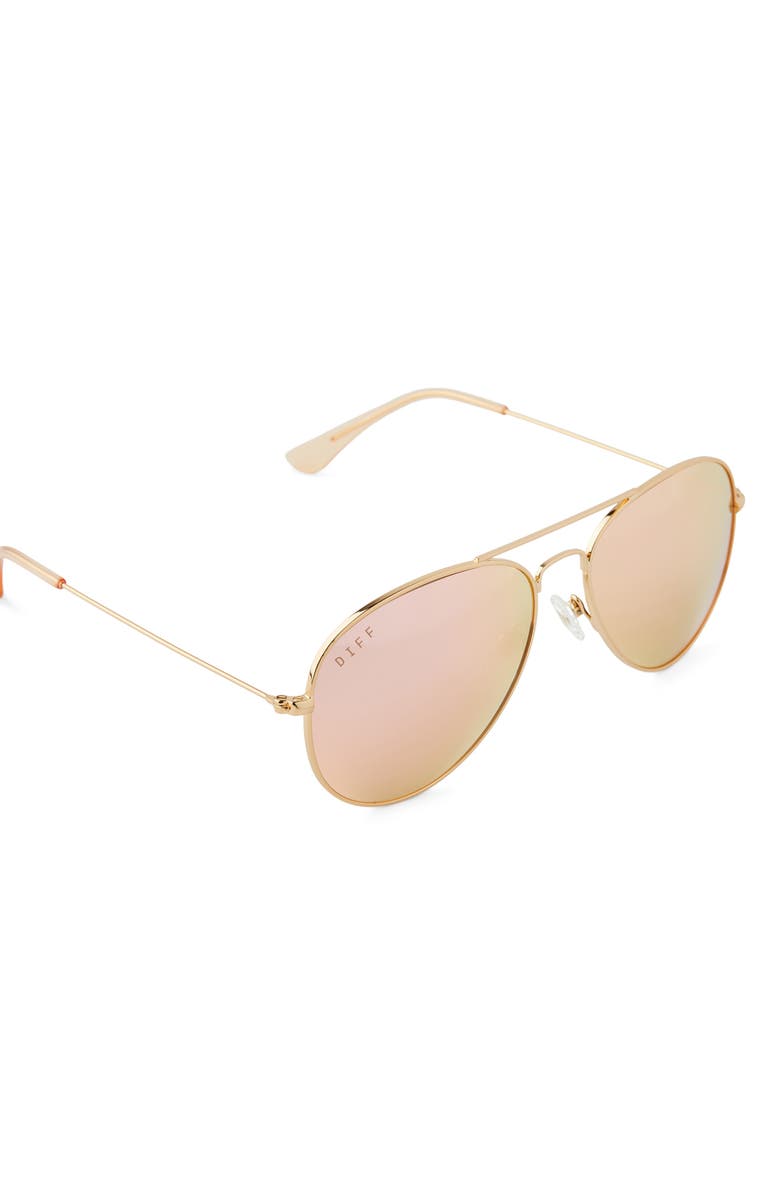 DIFF Cruz 57mm Aviator Sunglasses, Alternate, color, 