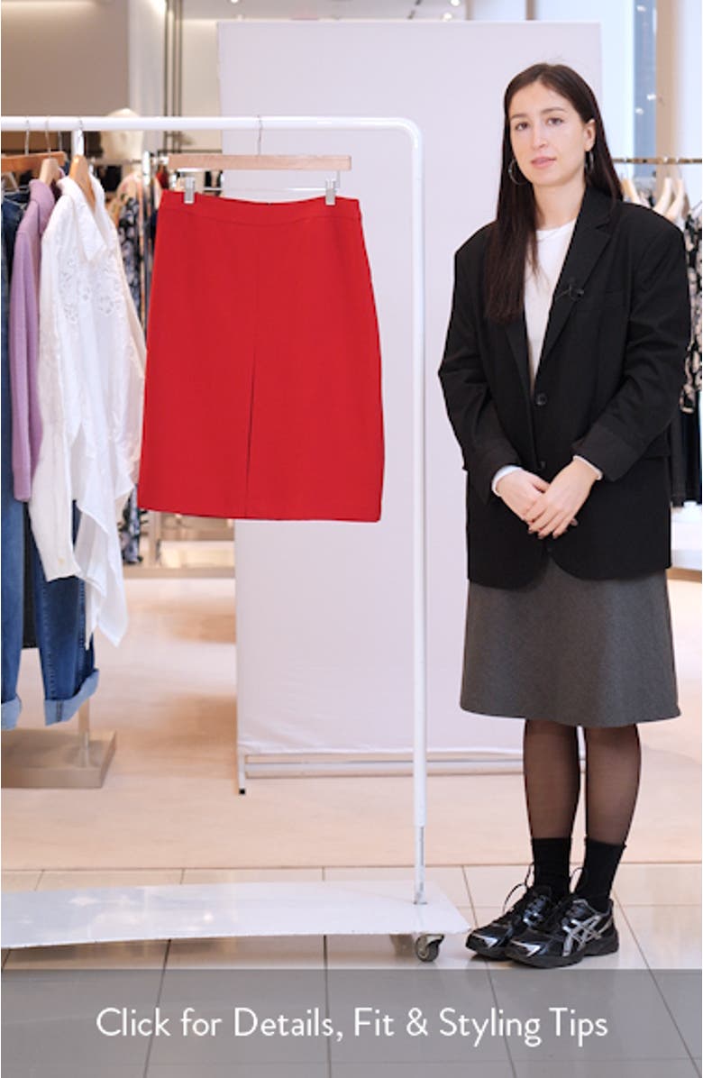 Pleat Front Pencil Skirt, sales video thumbnail