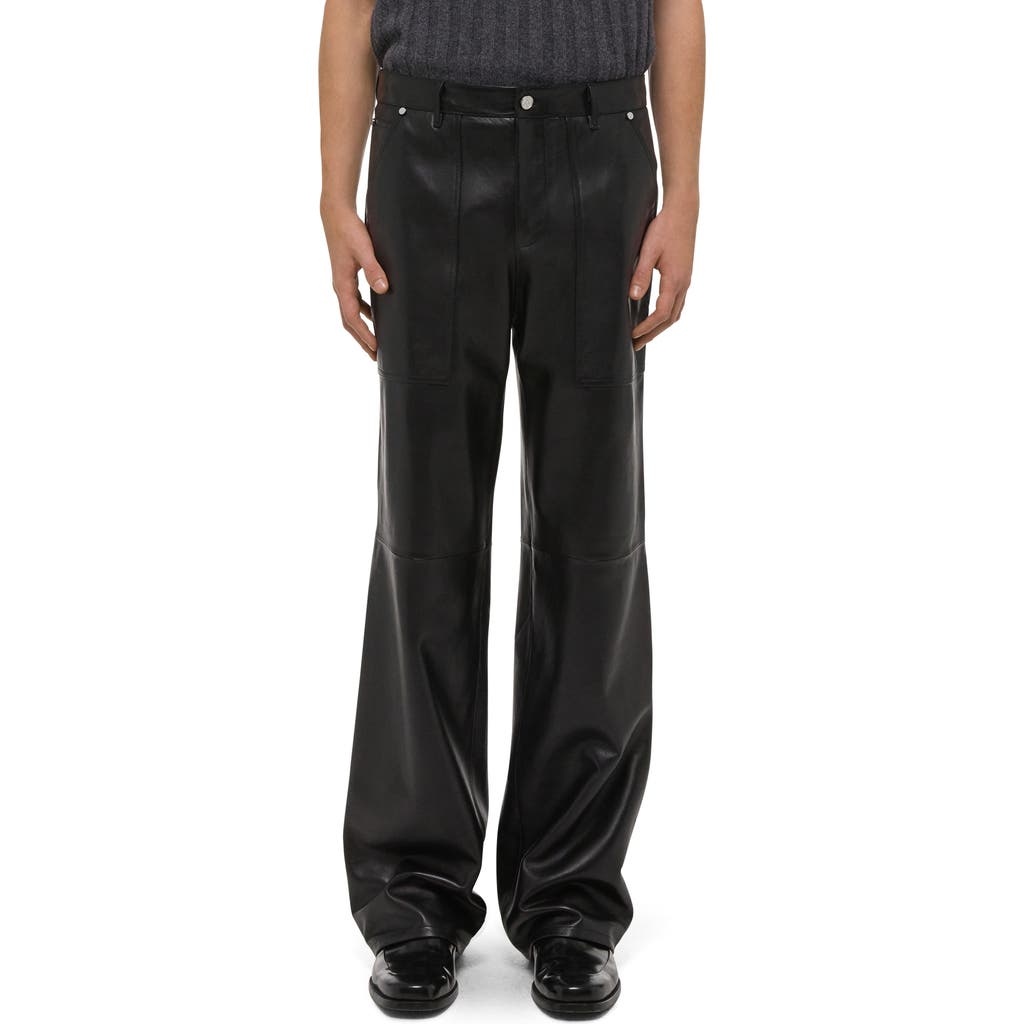 Helmut Lang Bonde Leather Utility Pants In Black