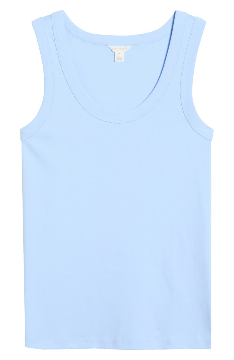 Caslon<sup>®</sup> Scoop Neck Rib Cotton Tank, Alternate, color, Blue Windsurfer