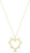 SPHERA MILANO Cubic Zirconia Open Heart Pendant Necklace