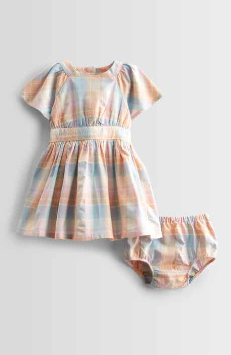 Nordstrom Stripe Seersucker Cotton Dress & Bloomers