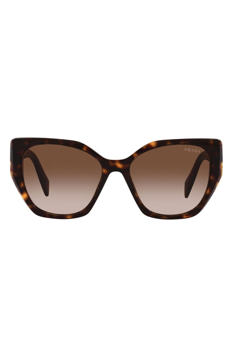 Prada 56mm Cat Eye Sunglasses, Main, color, Tortoise