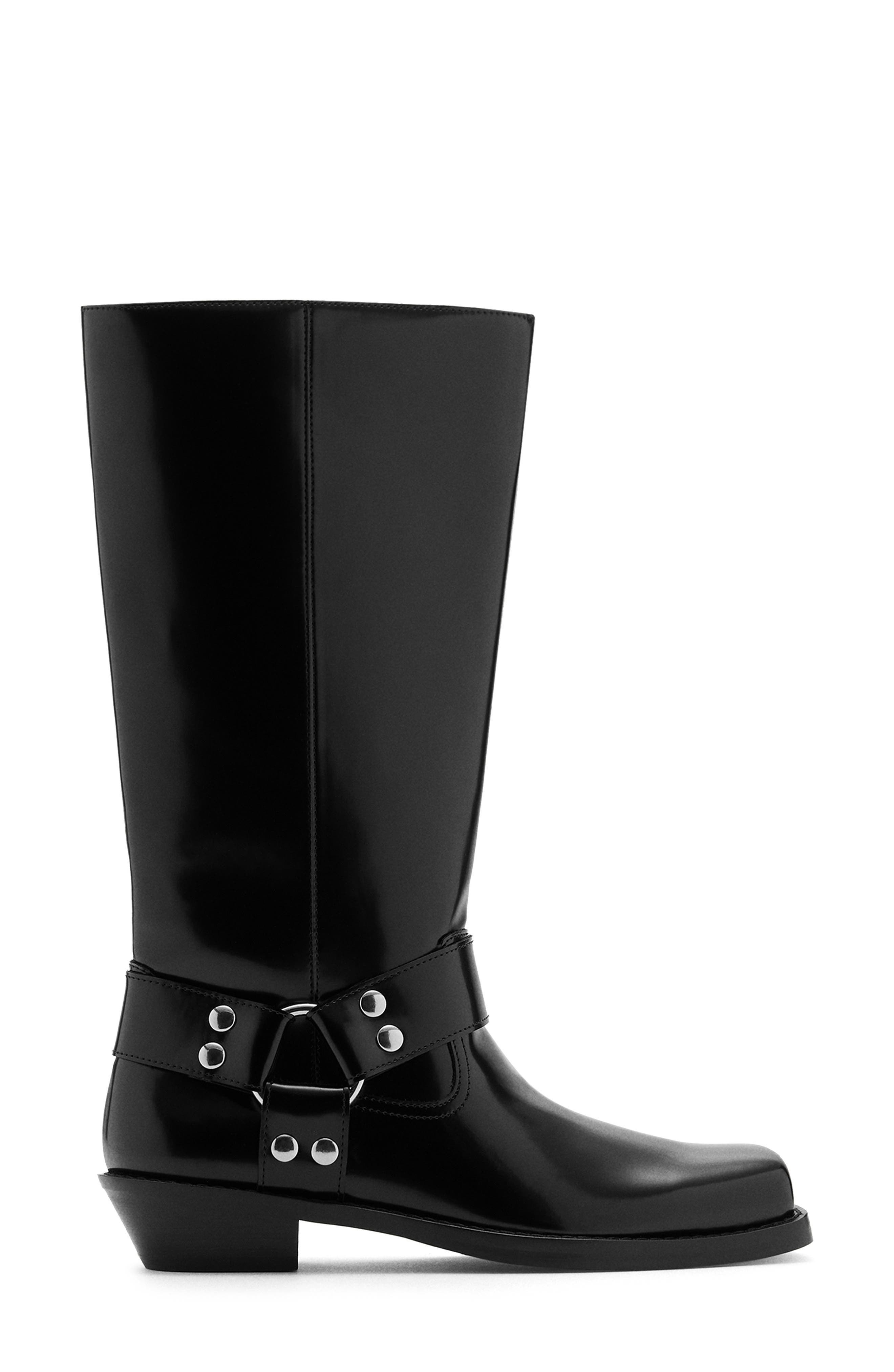 MANGO Patent Engineer Boot, Alternate, color, Black