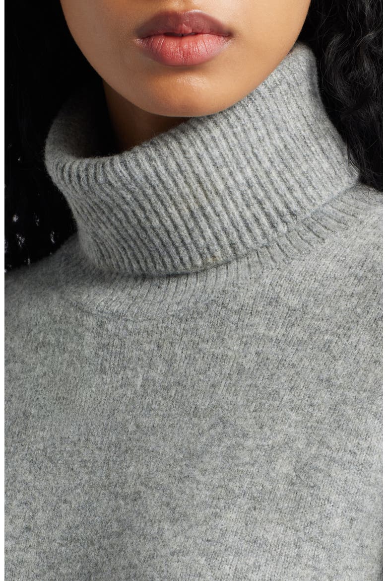 Taldote Turtleneck Long Sleeve Sweater Dress, Alternate, color, MEDIUM HEATHER GREY