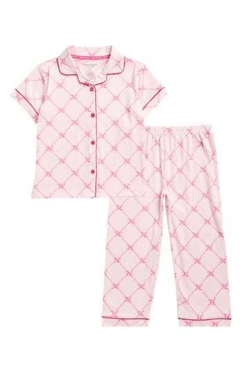 Juicy Couture Kids' Festival Lattice Logo Pajamas In Pink