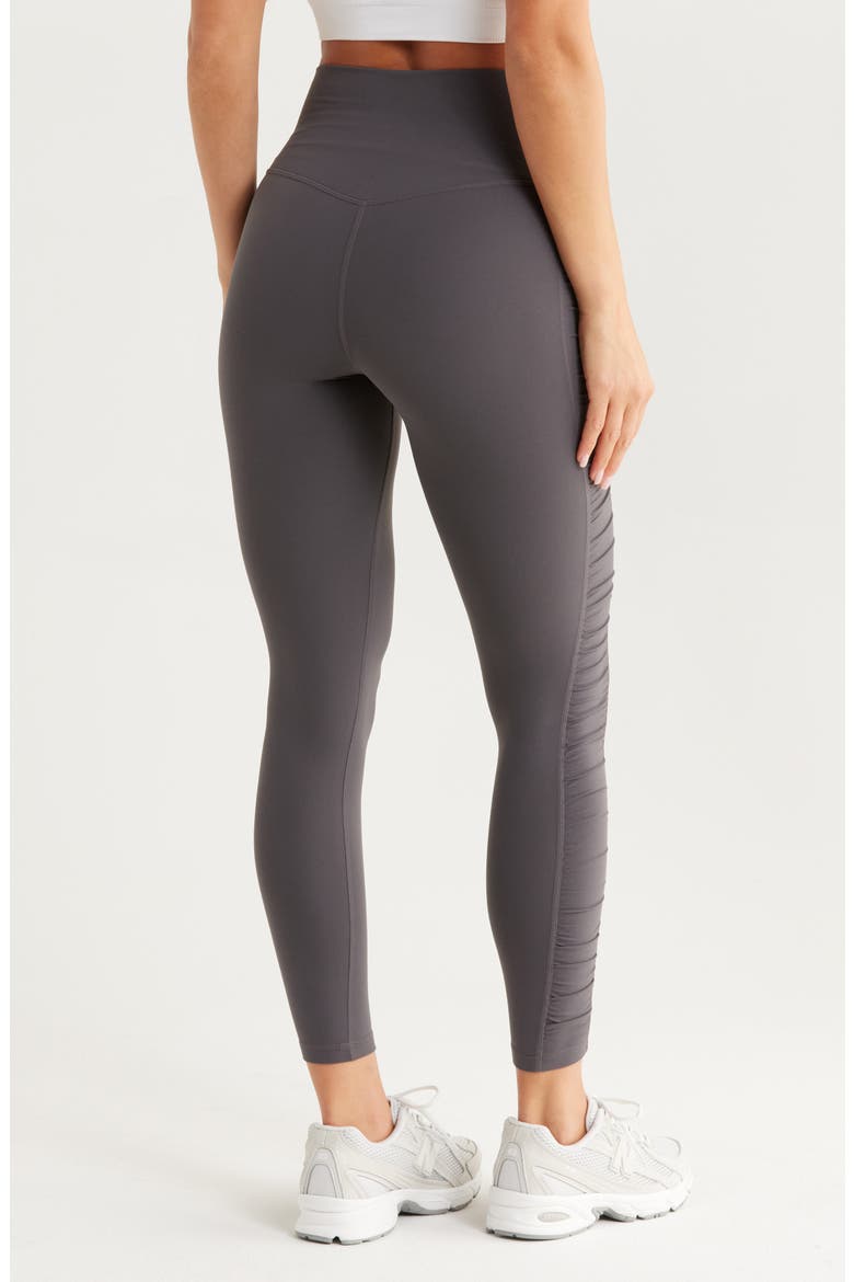 Studio Luxe Ruched Leggings, Alternate, color, GREY FORGED