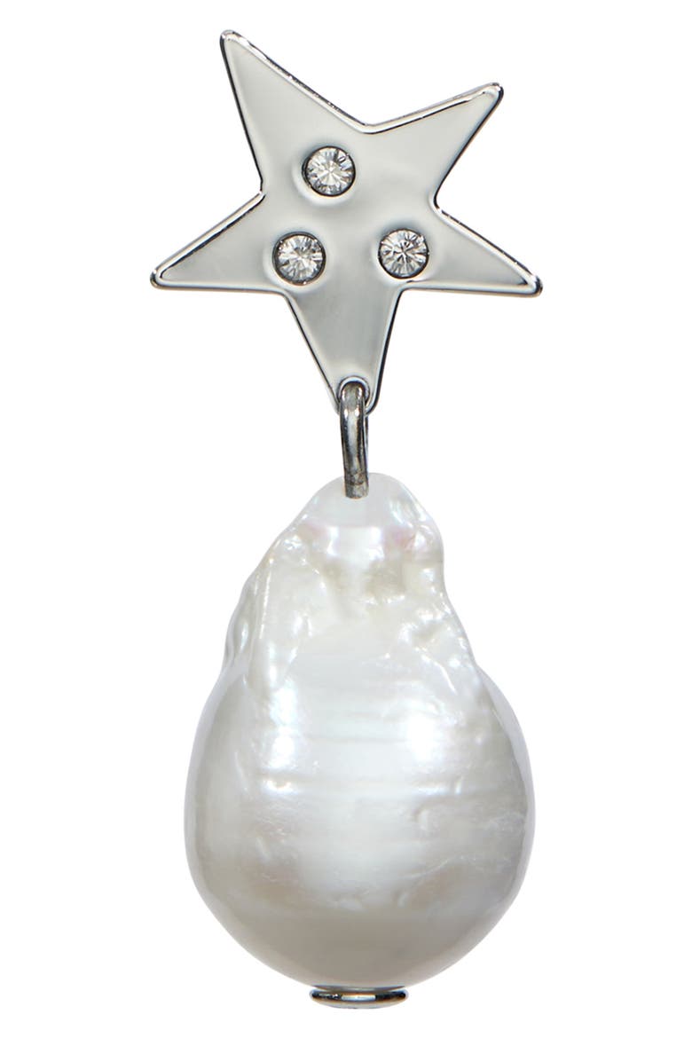 Star Cultured Pearl Drop Earrings, Alternate, color, TORY SILVER / PEARL / CRYSTAL