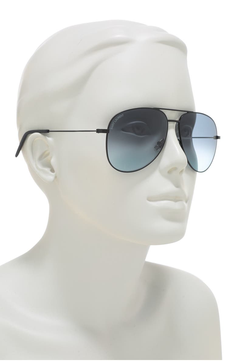Saint Laurent 59mm Aviator Sunglasses, Alternate, color,