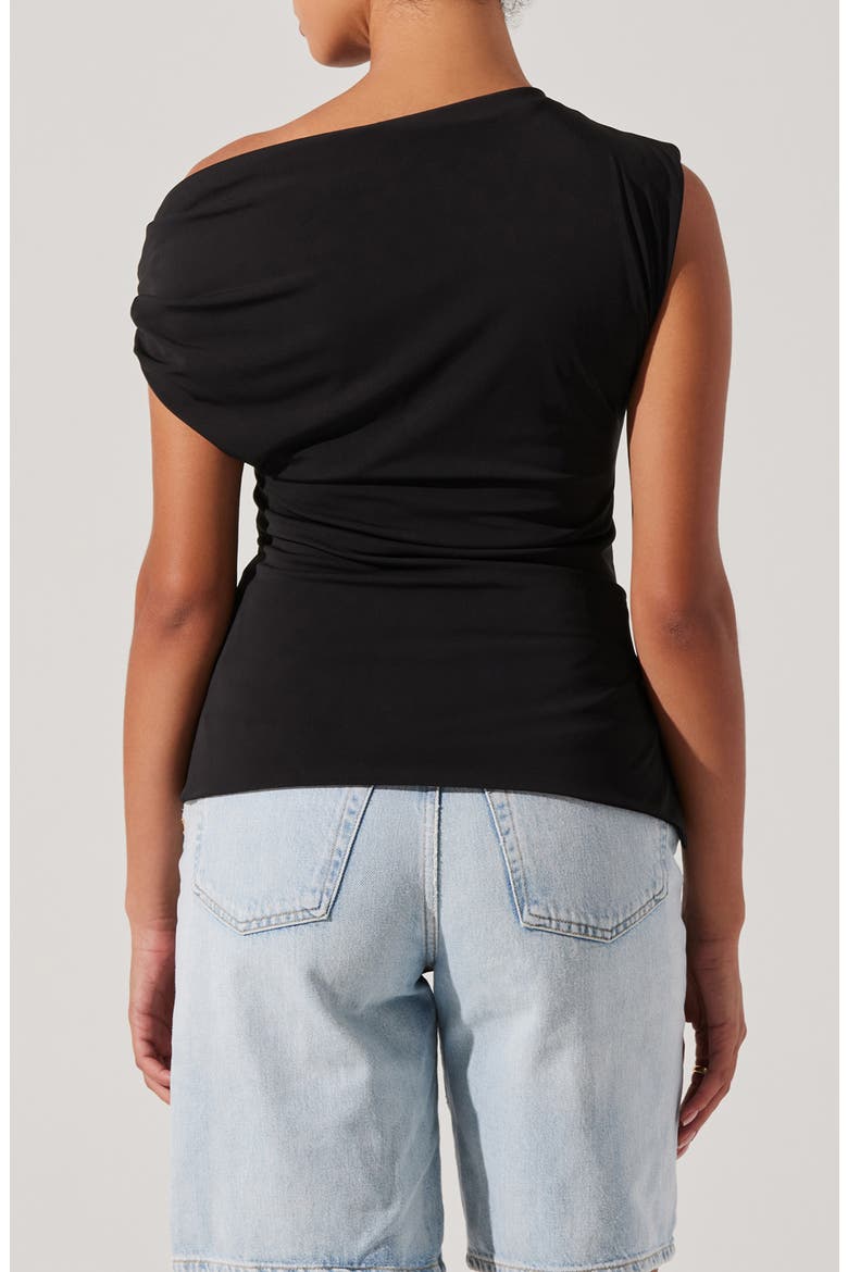 Aphra One-Shoulder Top, Alternate, color, BLACK