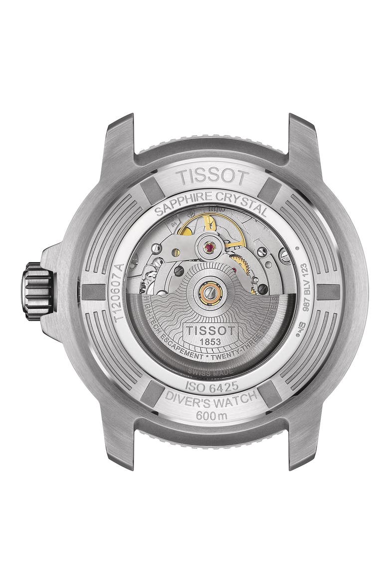 Seastar 2000 Professional Powermatic 80 Rubber Strap Watch, 46mm, Alternate, color, GREY GRADIENT