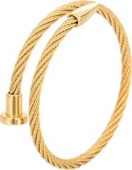 EYE CANDY LOS ANGELES Leo Cable Titanium Spike Cuff Bracelet