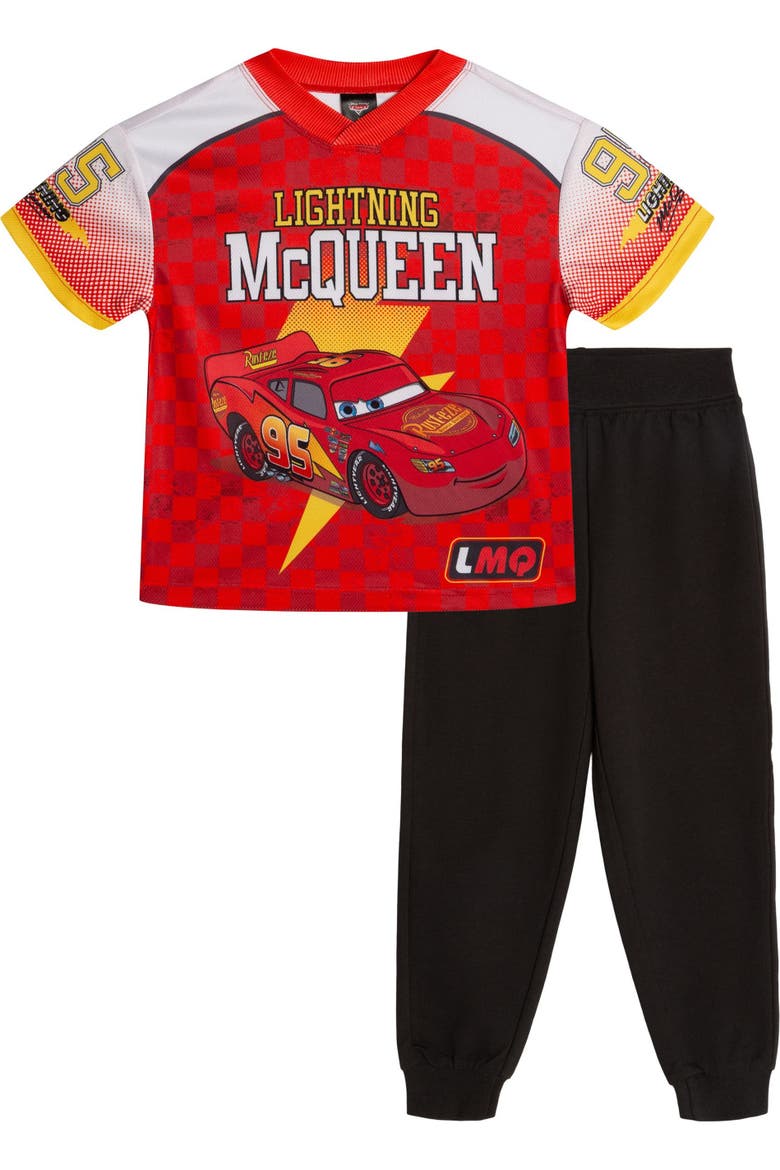 Cars Lightning McQueen 2-Piece Tee and Joggers Set, Main, color, Lightning McQueen Red