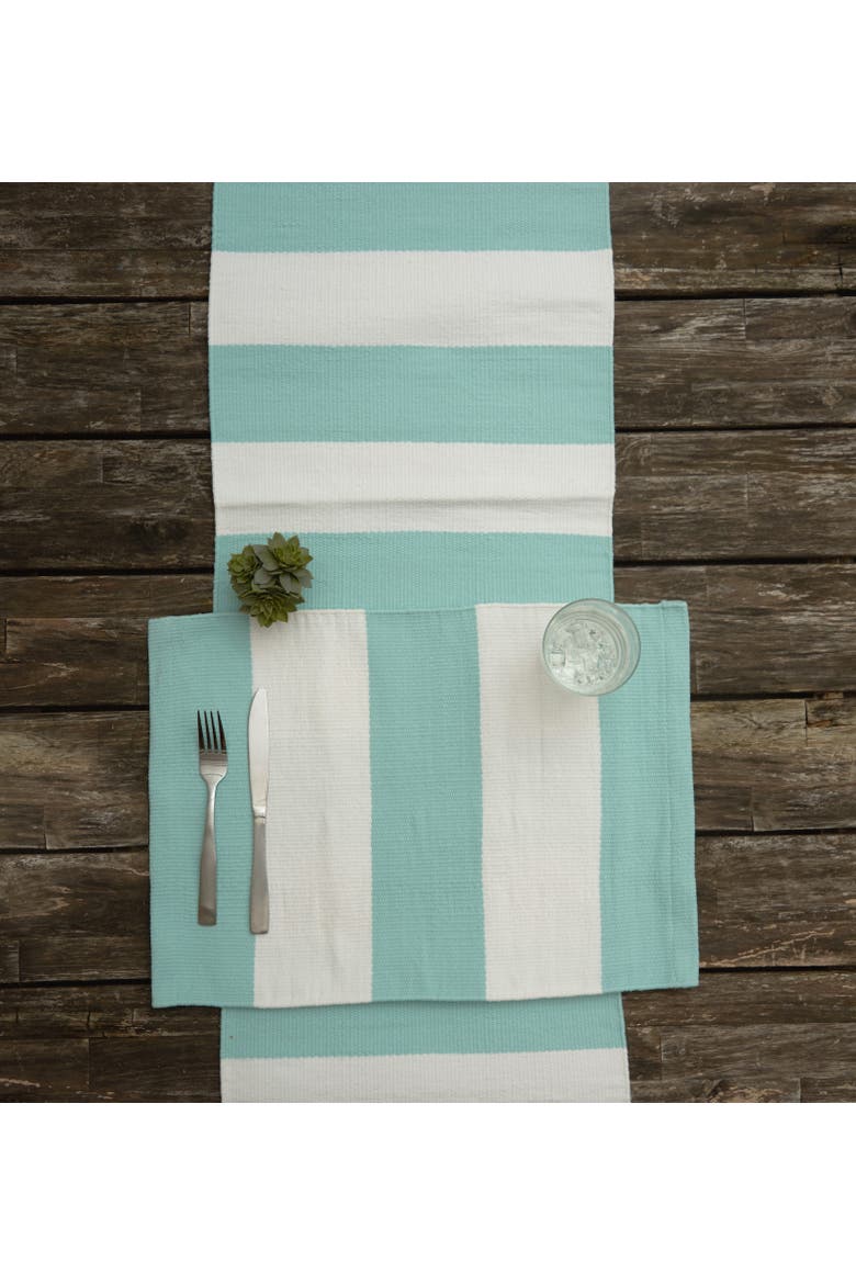 Cabana Sky Blue Stripes Table Runner, 14" x 72", Alternate, color, Blue