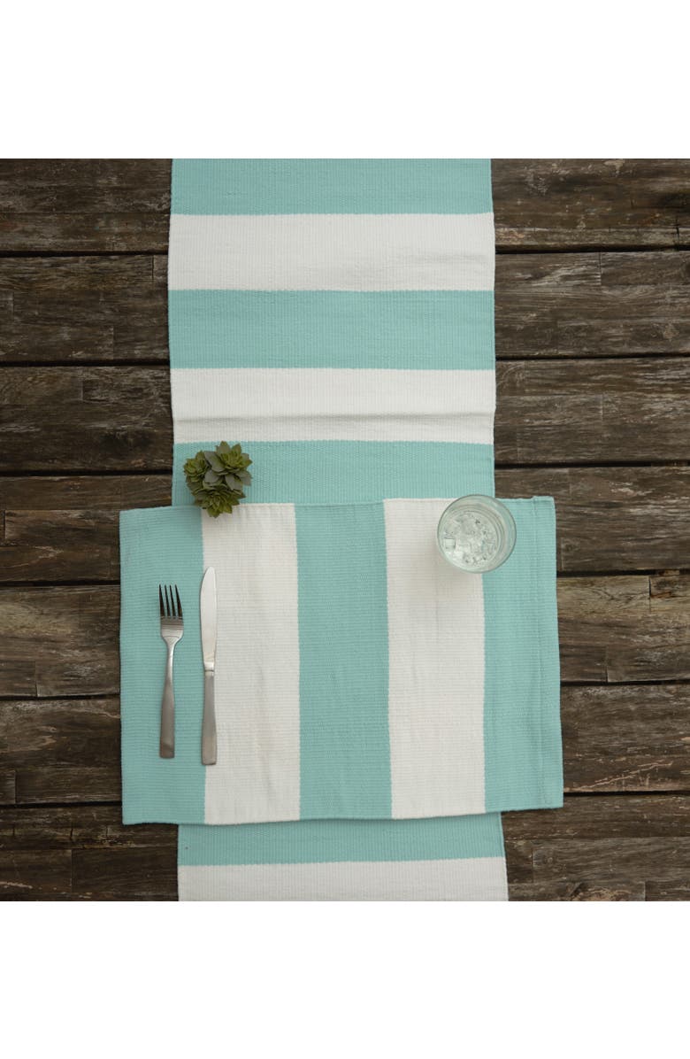 C&F Home Cabana Sky Blue Stripes Table Runner 14" x 72", Alternate, color, Blue