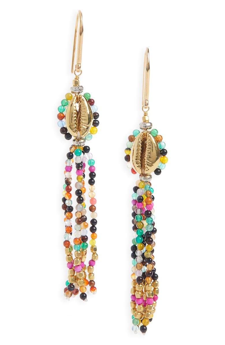 Isabel Marant Beaded Drop Earrings, Main, color, 