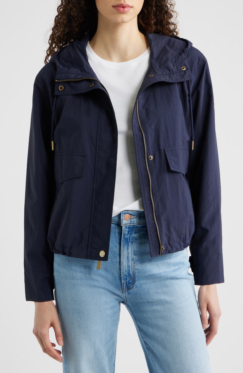 Michael Kors Hooded Anorak, Alternate, color, Midnight