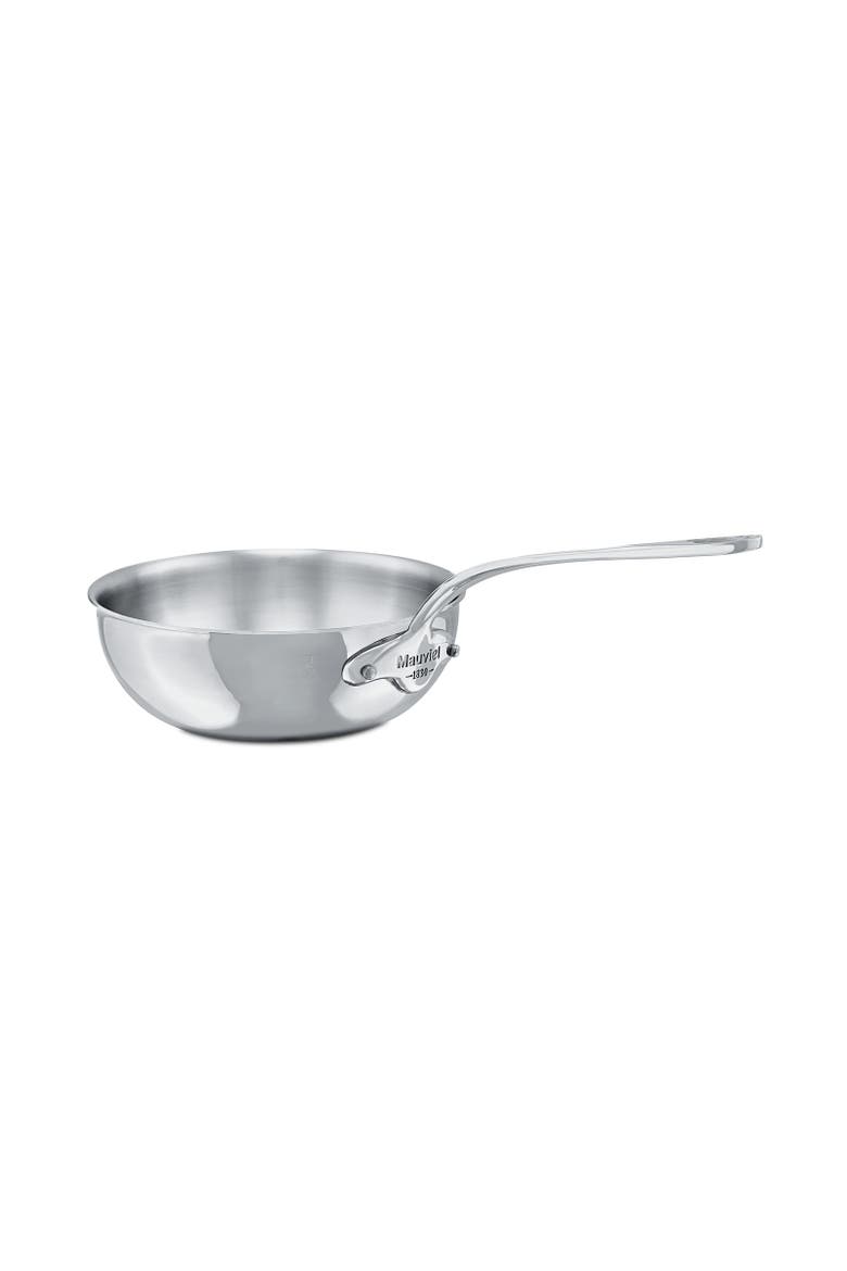 M'Cook 1.1 qt. Stainless Steel Curved Splayed Saute Pan with Lid, Alternate, color, Silver