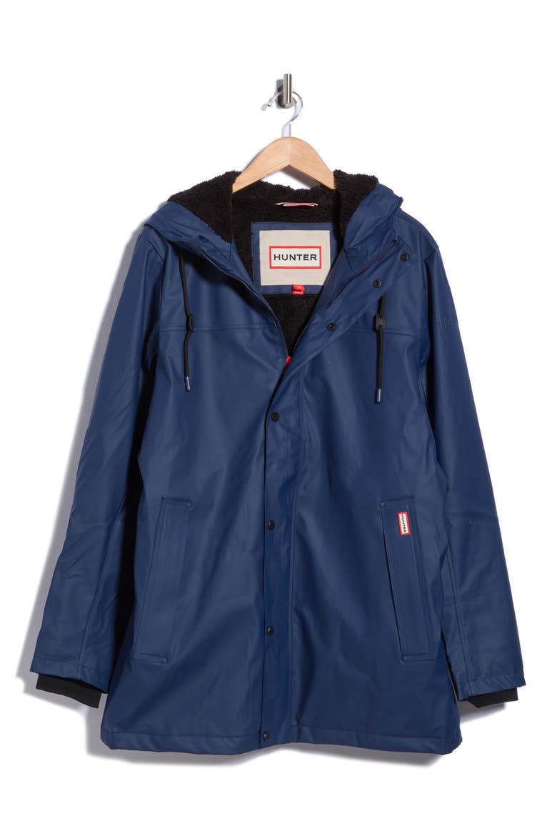 Sam Rubberized Longline Rain Coat, Main, color, NAVAL ACADEMY
