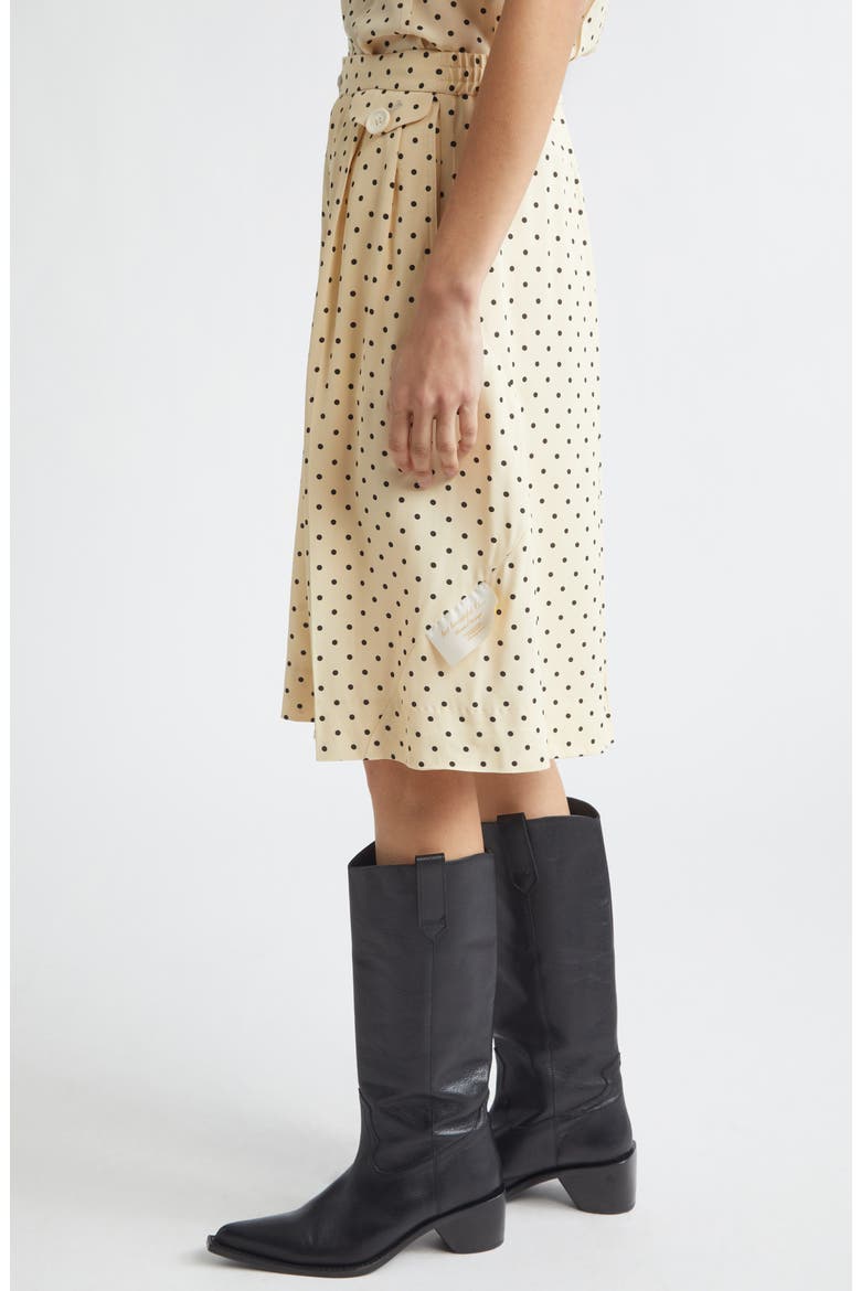 Polka Dot Wide Leg Shorts, Alternate, color, IVORY BASE