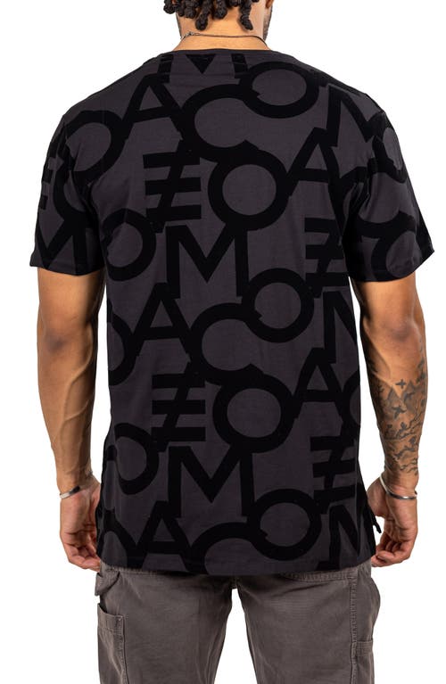 Maceoo Insignia Black Allover Logo Stretch Cotton T-shirt In Black