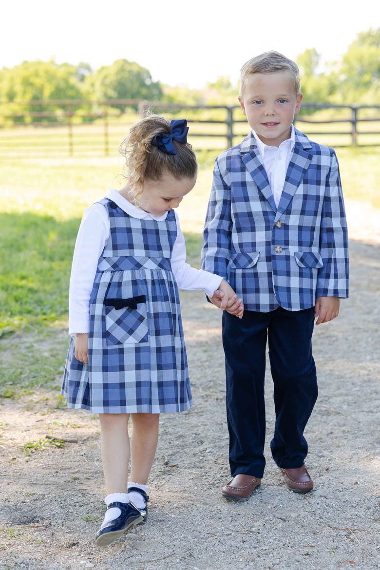 Plaid Blazer, Alternate, color, Blue & Navy Plaid