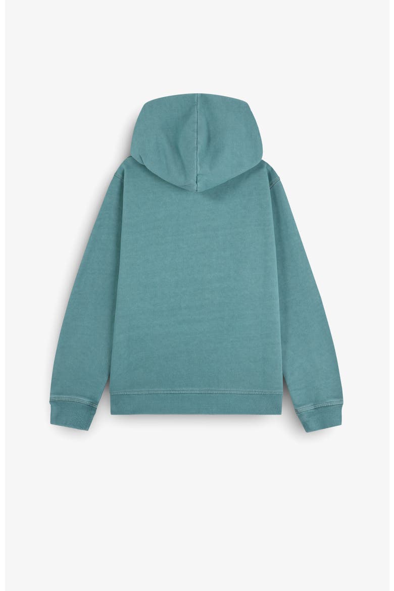 Skullembossedhoodie Girls, Alternate, color, Duck