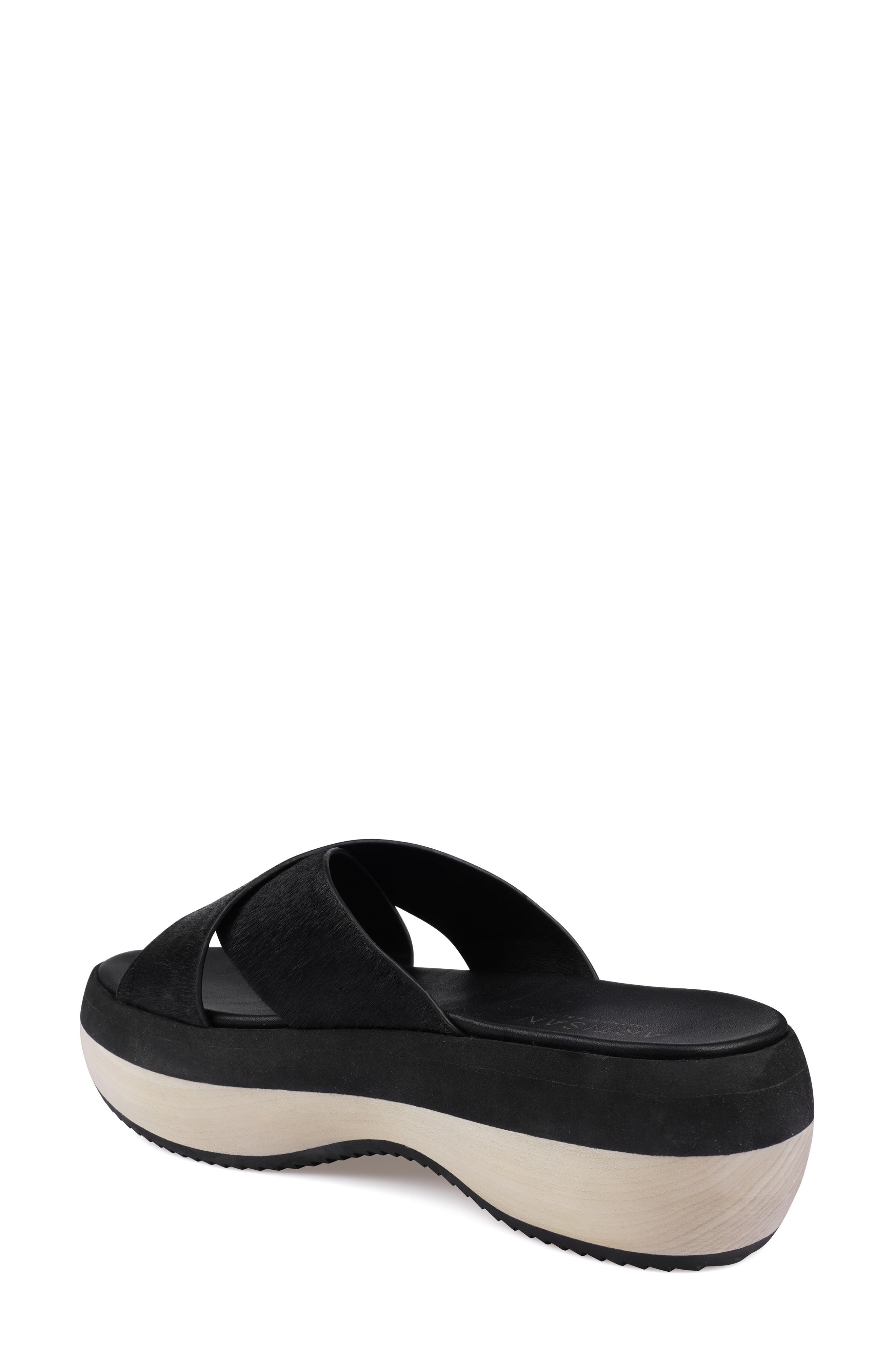 Artisan Crafted By Zigi Maia Genuine Calf Hair Platform Sandal, Alternate, color, Black
