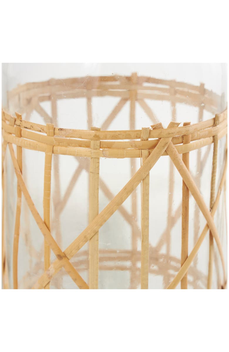 GINGER BIRCH STUDIO Rattan Wrap Glass Vase, Alternate, color, 