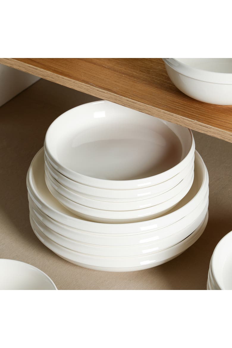 Verso Porcelain 4-Piece Salad Plate Set, Alternate, color, White