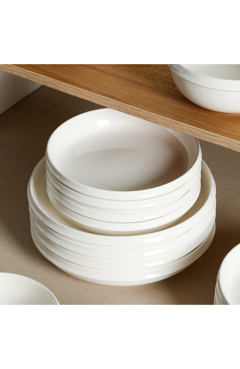 Stone Lain Verso Porcelain 4-Piece Salad Plate Set, Alternate, color, White