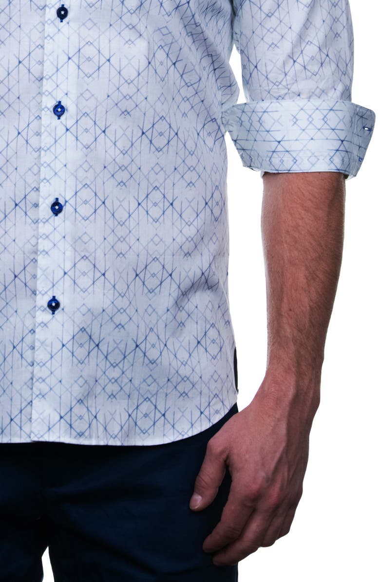 Maceoo Einstein Regular Fit Geo Print Button-Up Shirt, Alternate, color,