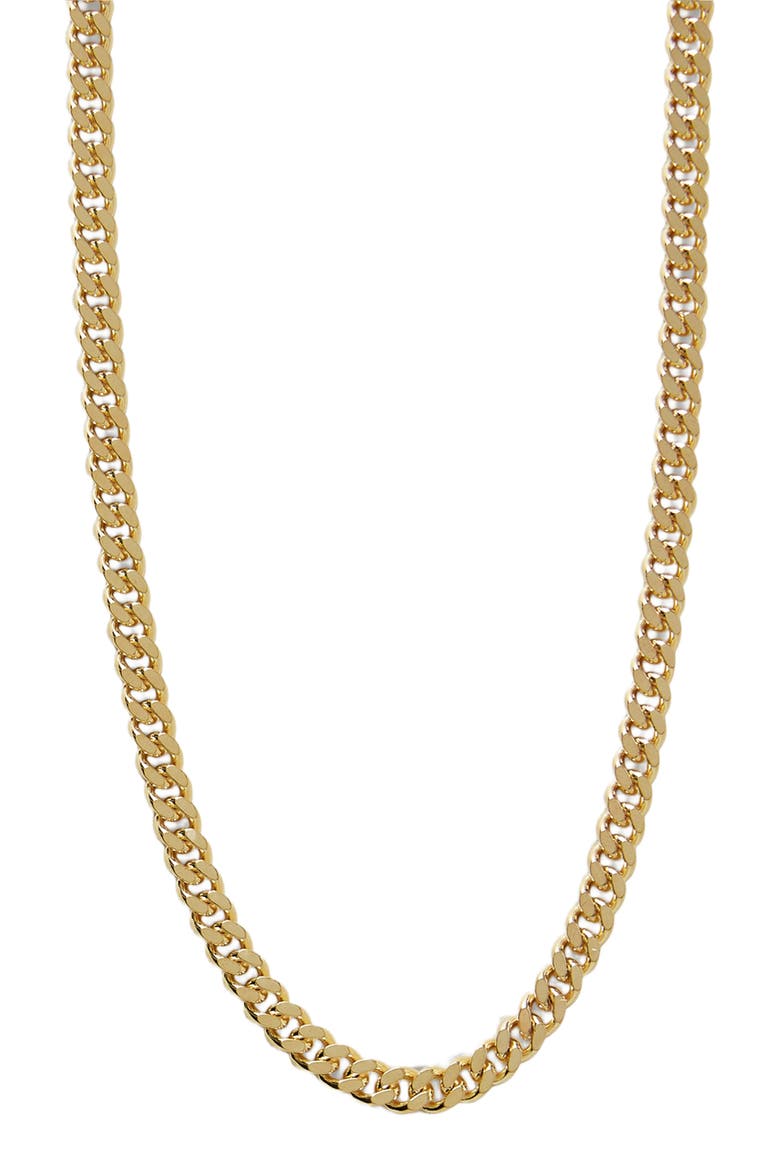 Capri Curb Chain Necklace, Main, color, Gold
