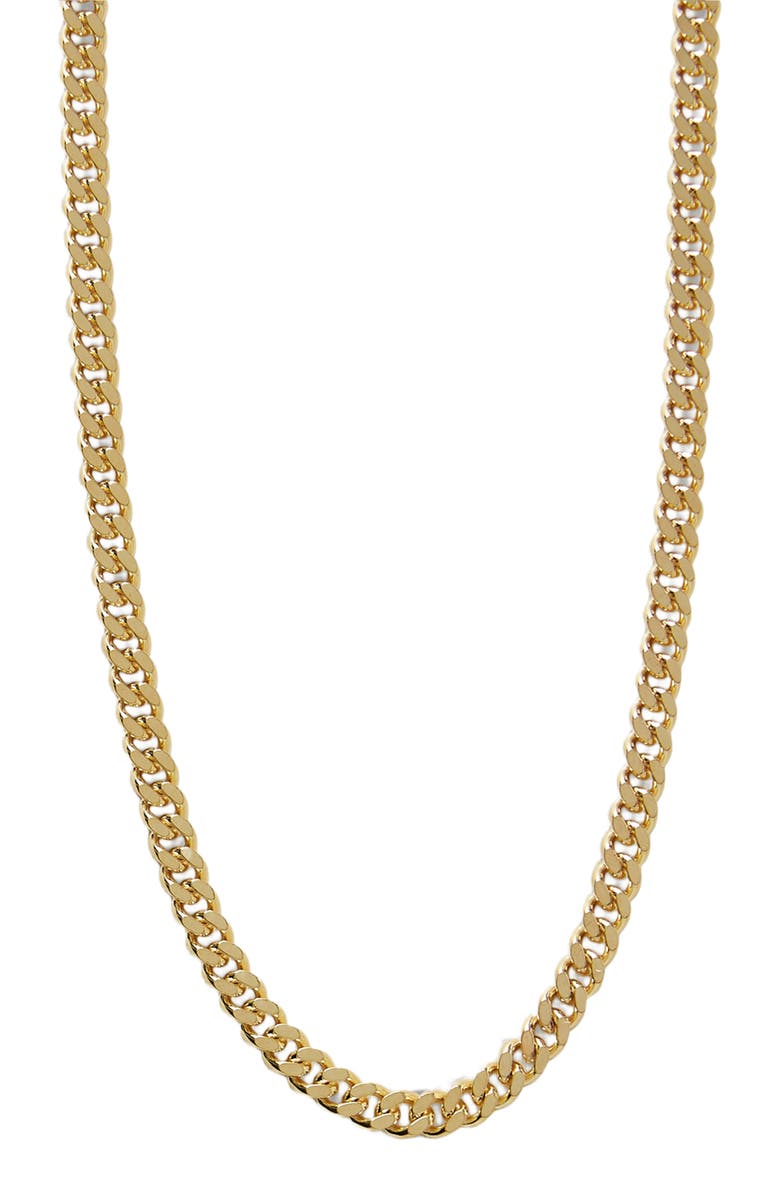 Kinn Capri Curb Chain Necklace, Main, color, Gold