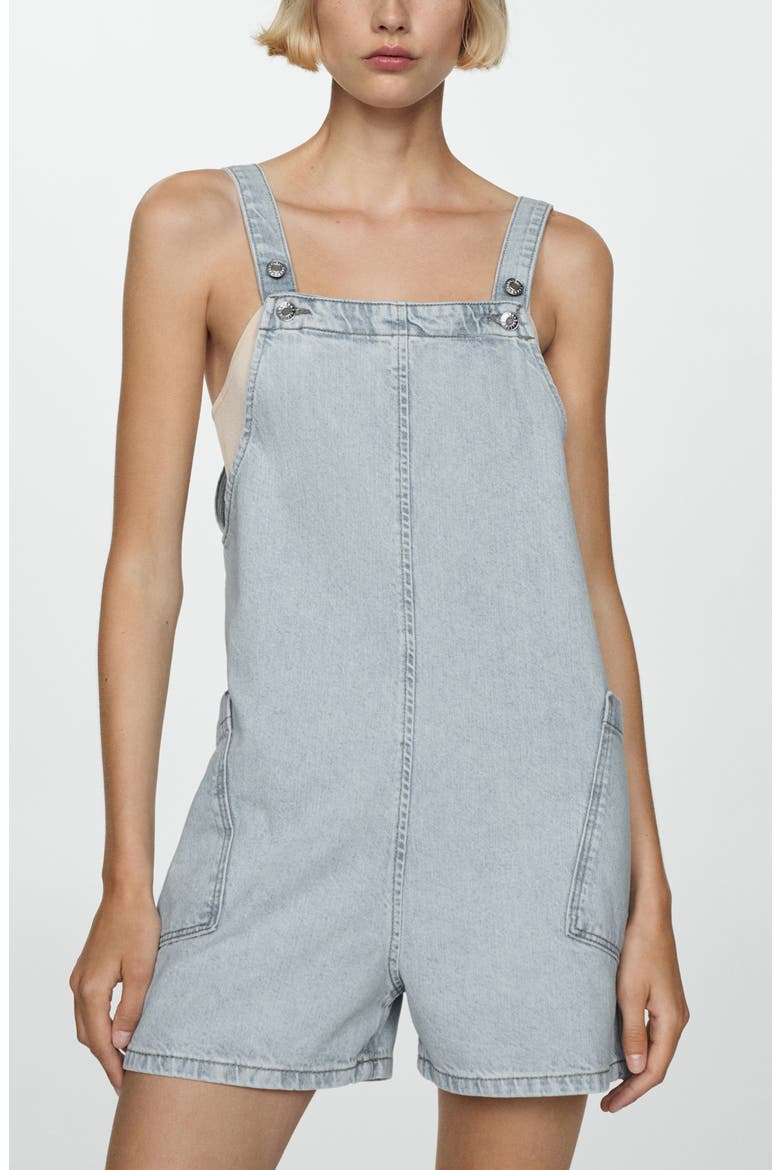 Denim Shortalls, Alternate, color, LIGHT BLUE