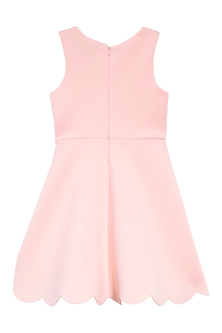 Scallop Hem Scuba Dress, Alternate, color, BLUSH