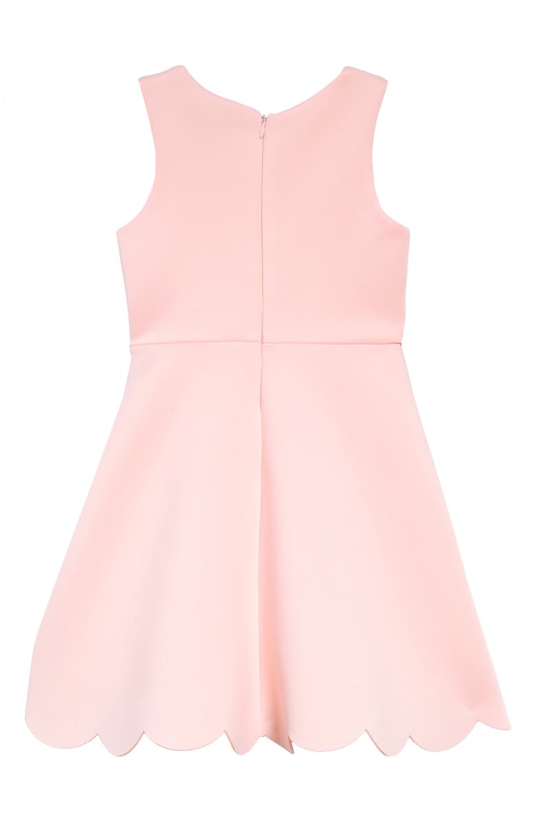 Zunie Scallop Hem Scuba Dress, Alternate, color, 