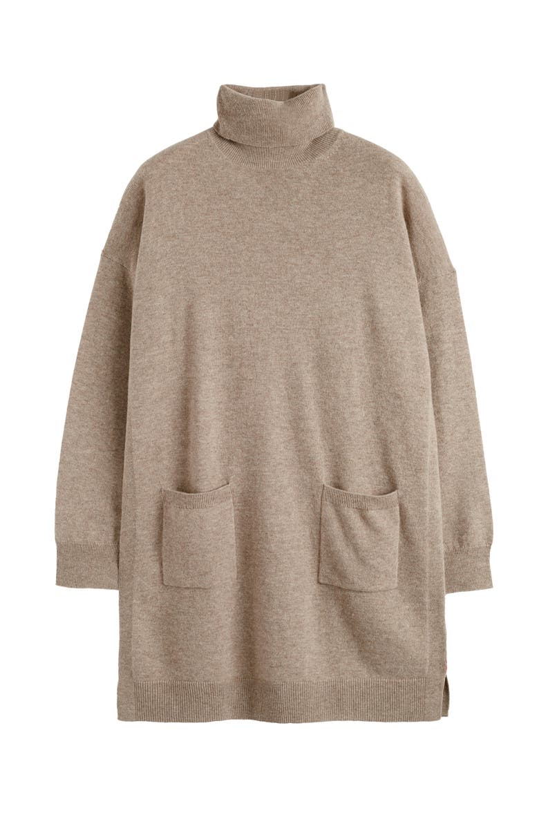 Chinti & Parker Cashmere Rollneck Dress, Alternate, color, Warm Oatmeal