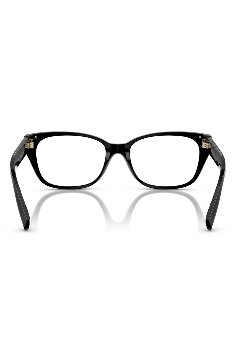 Tiffany & Co. 52mm Pillow Optical Glasses, Alternate, color, Black