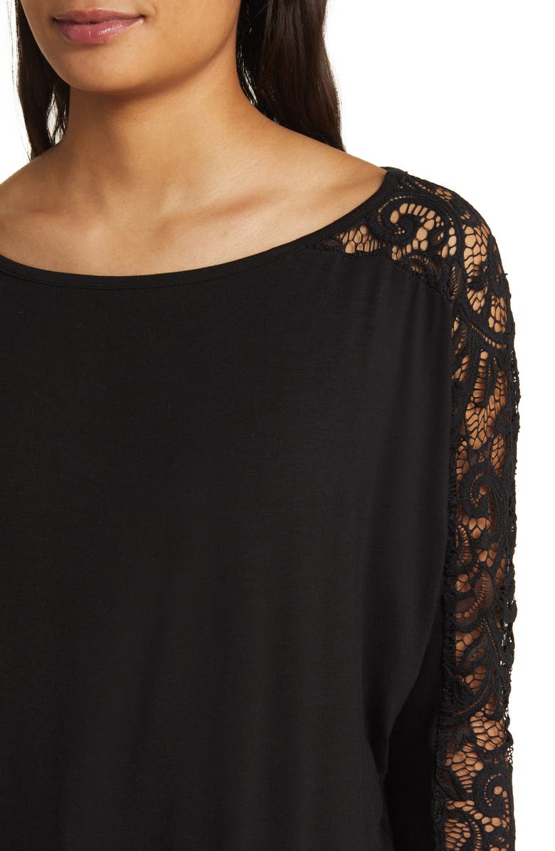 Loveappella Lace Long Sleeve Top, Alternate, color,