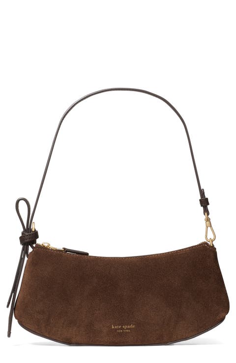 loop suede pochette bag