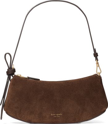 loop suede pochette bag