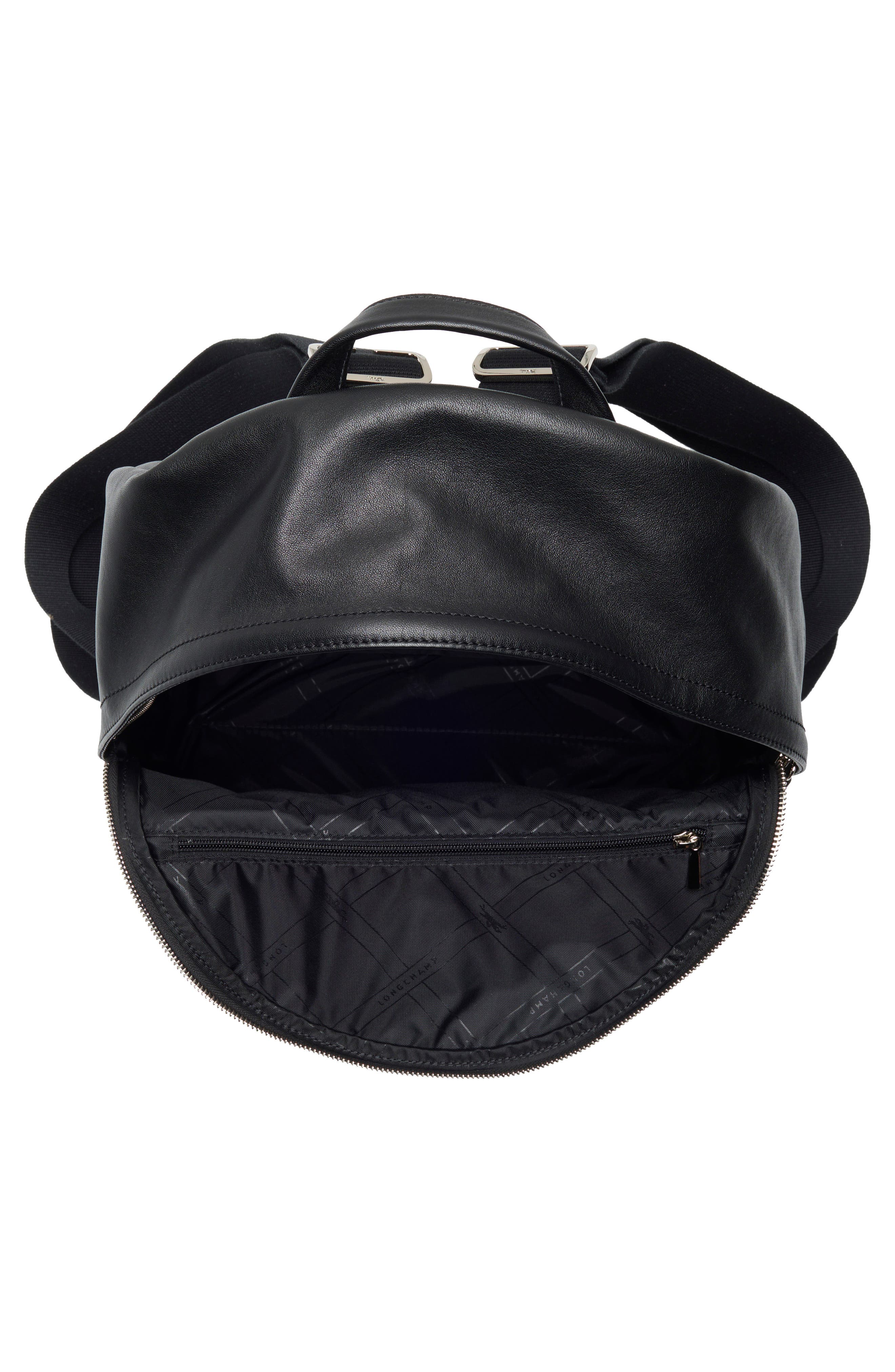Parisis Leather Backpack, Alternate, color, BLACK