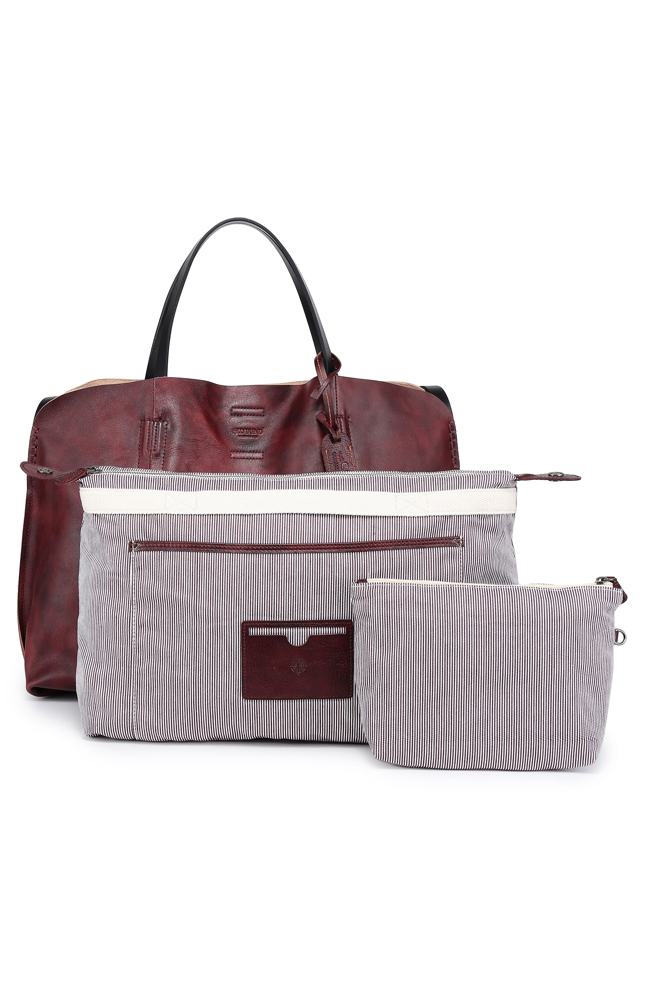 Forest Island Leather Tote Bag, Alternate, color, RUSTY RED
