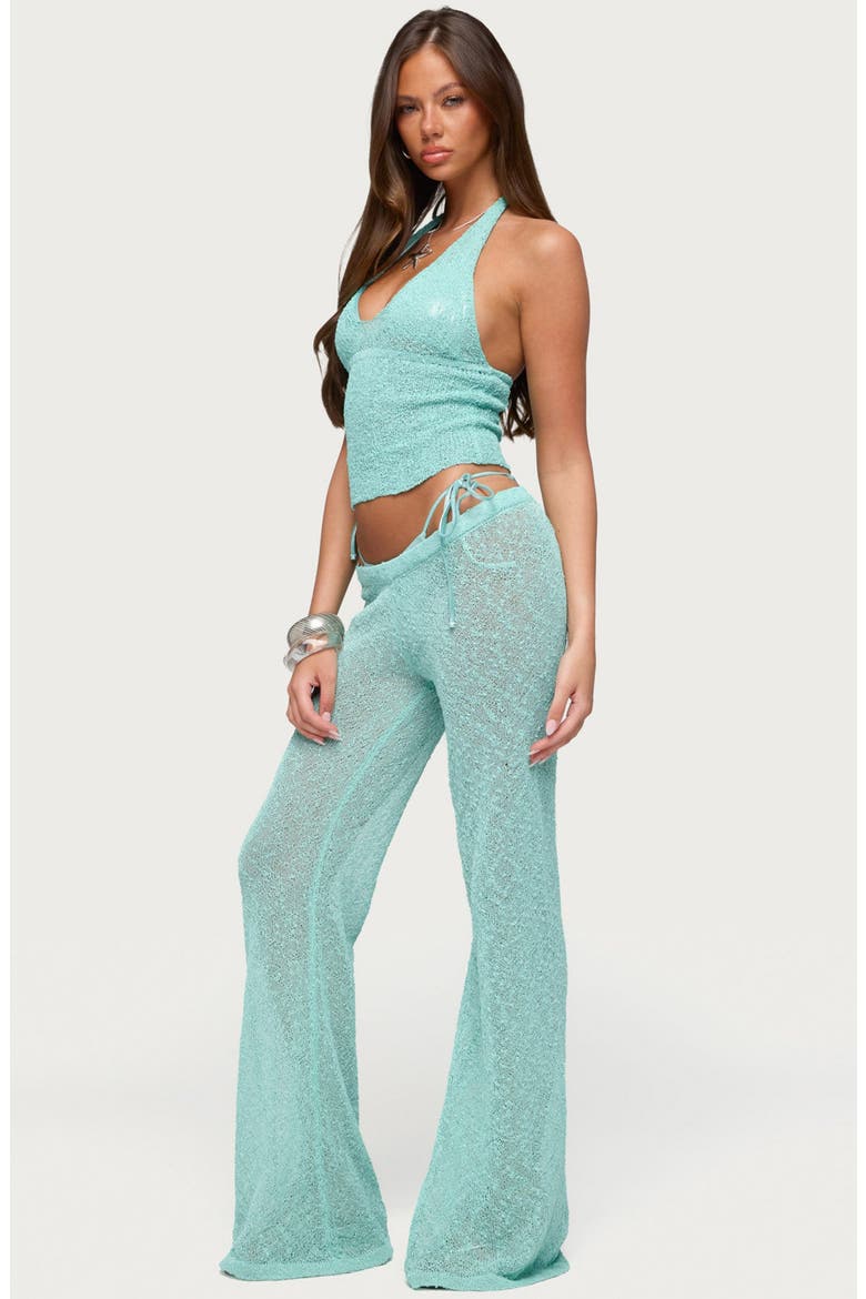 Bena Knit Flare Pants, Alternate, color, TURQUOISE
