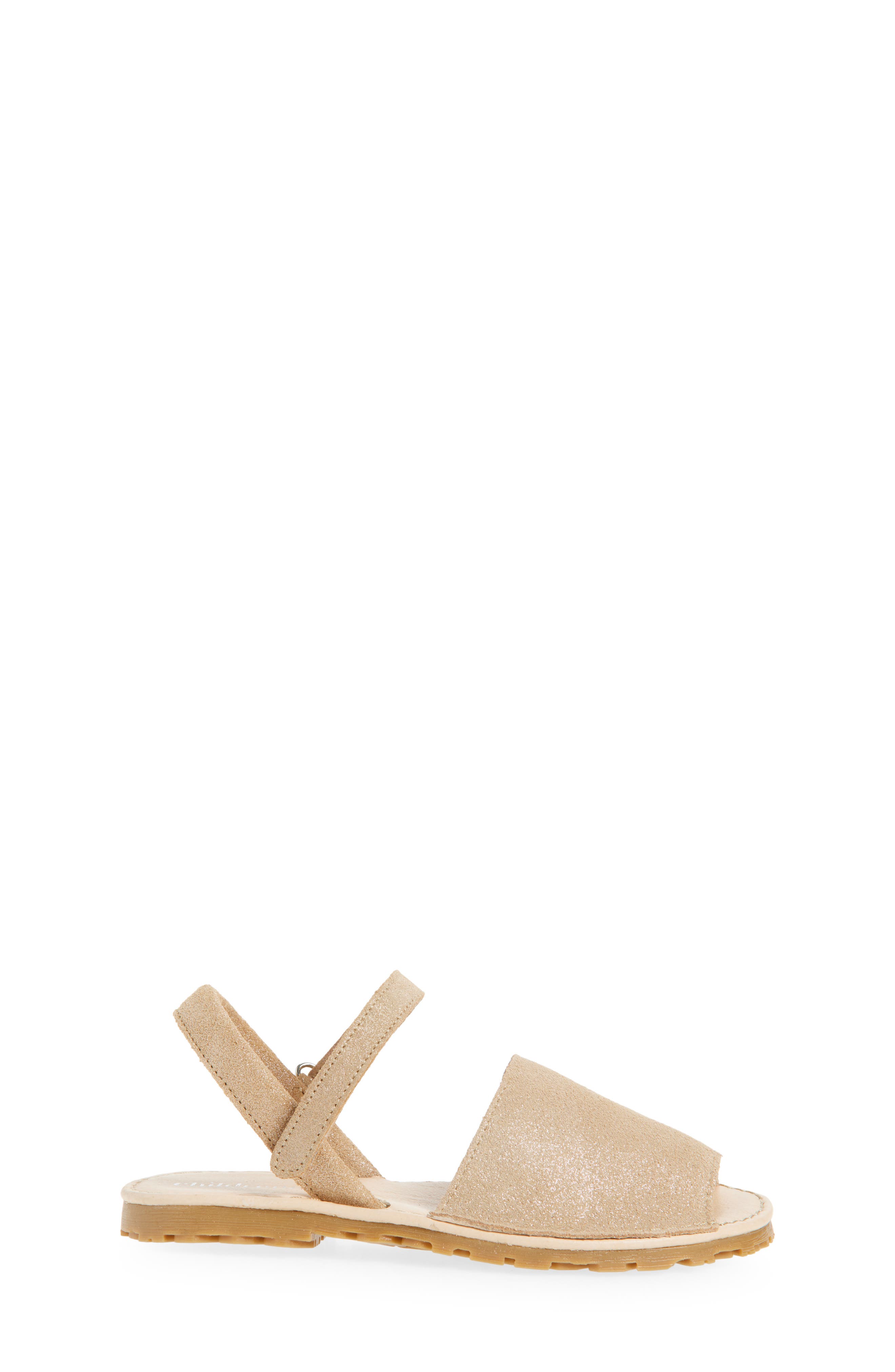 CHILDRENCHIC Lily Ankle Strap Sandal, Alternate, color, Nude